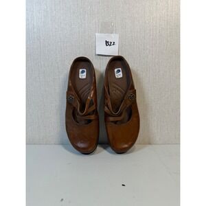 Michel M Leather ferris Comfort Mule Brown Mary Jane Women's  Size 9.5M